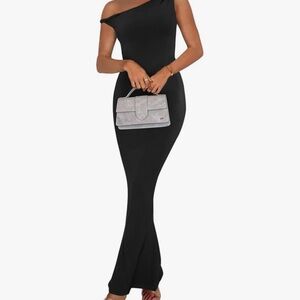 Elegant Black One-Shoulder Dress